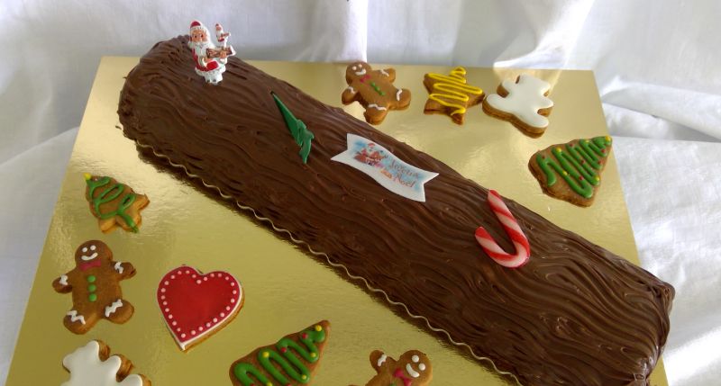 Delices et traditions, buche au nutella Guadeloupe - buche de noel