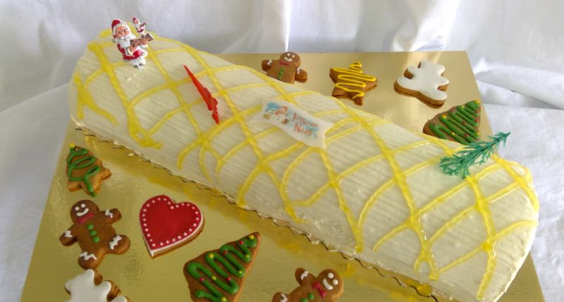 Delices et traditions, buche passion Guadeloupe - buche de noel